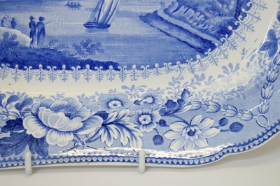 Lot 207 - Pountney & Allies blue and white Pearlware serving plate from the 'Bristol Views Series', circa 1830