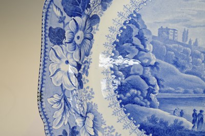 Lot 207 - Pountney & Allies blue and white Pearlware serving plate from the 'Bristol Views Series', circa 1830