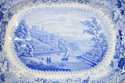 Lot 207 - Pountney & Allies blue and white Pearlware serving plate from the 'Bristol Views Series', circa 1830