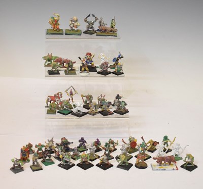 Lot 483 - Collection of vintage Warhammer and other miniature metal figures