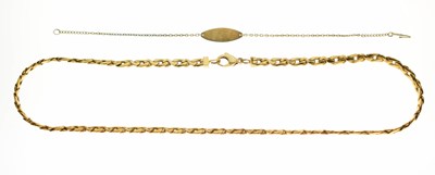 Lot 102 - Mappin & Webb 9ct gold fancy link necklace