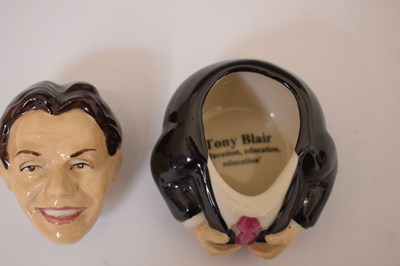 Lot 536 - Two Kevin Francis Face Pots - Churchill and Tony Blair