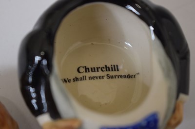 Lot 536 - Two Kevin Francis Face Pots - Churchill and Tony Blair