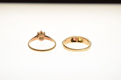 Lot 48 - Two 9ct gold gem-set rings