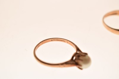 Lot 48 - Two 9ct gold gem-set rings