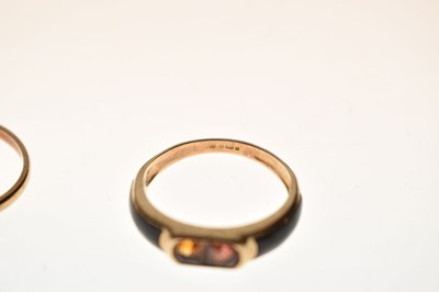 Lot 48 - Two 9ct gold gem-set rings