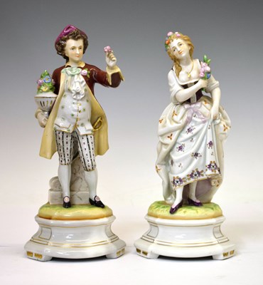 Lot 414 - Pair of 20th century Scheibe-Alsbach porcelain figures