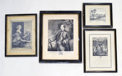 Lot 587 - After Joshua Reynolds - Late 18th century engraving and three others