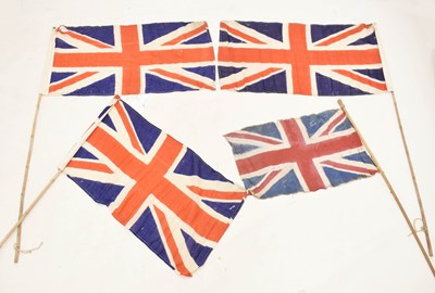 Lot 337 - Four early 20th century cotton Union Flags