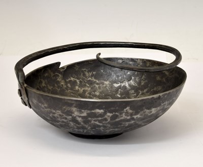 Lot 402 - James Horrobin (b.1946) - Contemporary hammered mild steel bowl