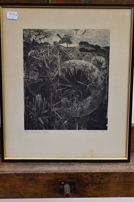 Lot 296 - George Tute RE (b.1933) - Signed limited edition wood engraving, 'Dandelion Field'