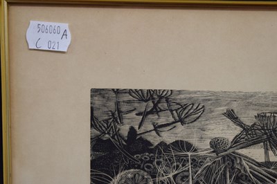 Lot 296 - George Tute RE (b.1933) - Signed limited edition wood engraving, 'Dandelion Field'