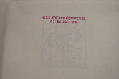 Lot 292 - Gabriel Pippet (1880-1962) - For 'A Little Rosary' (Pear Tree Press, 1930)