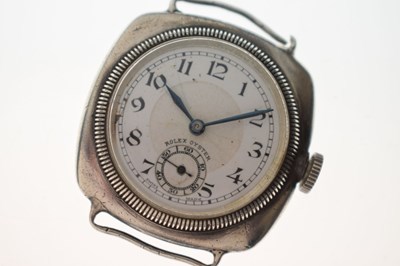 Lot 57 - Rolex - Gentleman's 1920s Oyster silver cased watch