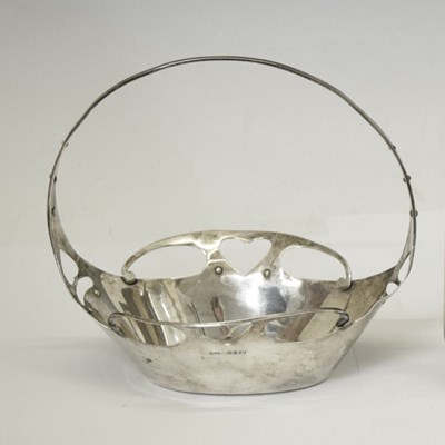 Lot 271 - Silver Arts & Crafts style basket