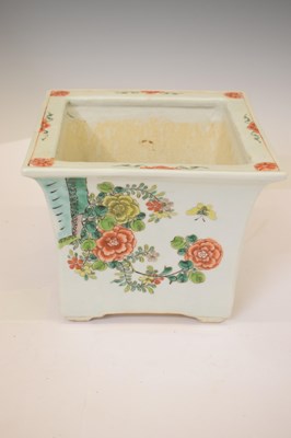 Lot 536 - Chinese Canton Famille Verte jardinière or planter and stand