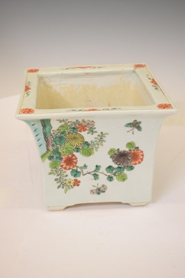 Lot 536 - Chinese Canton Famille Verte jardinière or planter and stand