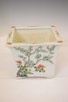 Lot 536 - Chinese Canton Famille Verte jardinière or planter and stand