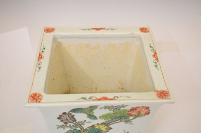 Lot 536 - Chinese Canton Famille Verte jardinière or planter and stand
