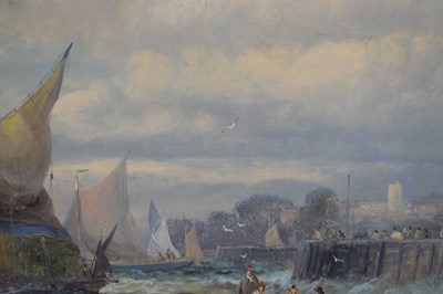 Lot 320 - 'Hubert' Thornley, (William Anslow Thornley, fl.1858-1898) - "A Fresh Breeze, Mouth of the Medway"