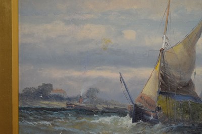 Lot 320 - 'Hubert' Thornley, (William Anslow Thornley, fl.1858-1898) - "A Fresh Breeze, Mouth of the Medway"