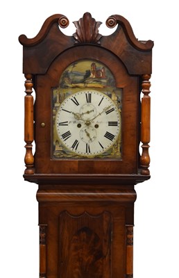 Lot 606 - Mid 19th century 8-day mahogany cased longcase clock, W. Buxton, Bishop Auckland