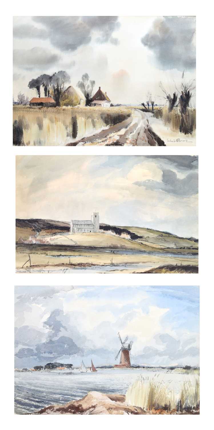 Lot 368 - Leslie Lancelot Hardy Moore (British, 1907-1997) - Three Norfolk watercolours