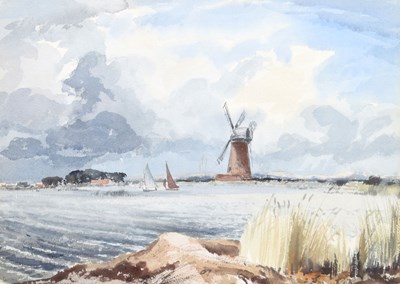 Lot 368 - Leslie Lancelot Hardy Moore (British, 1907-1997) - Three Norfolk watercolours