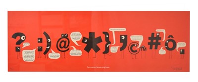 Lot 556 - Modern Toss - Limited edition screenprint - 'Punctuation Networking Event'