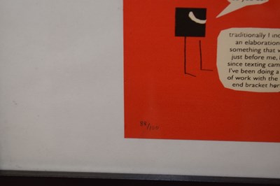 Lot 556 - Modern Toss - Limited edition screenprint - 'Punctuation Networking Event'