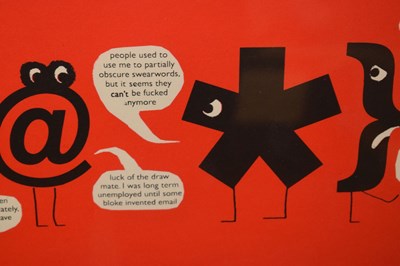 Lot 556 - Modern Toss - Limited edition screenprint - 'Punctuation Networking Event'