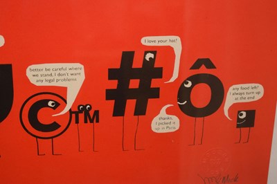 Lot 556 - Modern Toss - Limited edition screenprint - 'Punctuation Networking Event'