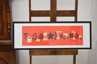 Lot 556 - Modern Toss - Limited edition screenprint - 'Punctuation Networking Event'