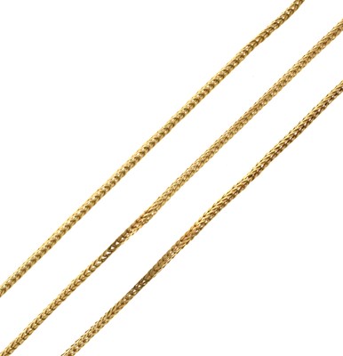 Lot 140 - 18ct gold fancy link necklace