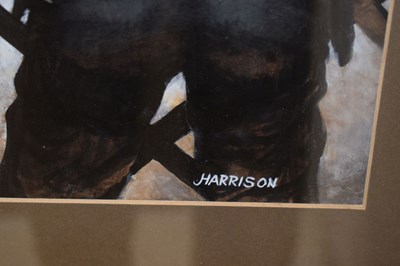 Lot 549 - John Harrison GRA (British, 20th century) - Watercolour - 'Spotters' Paradise Crewe Footbridge'