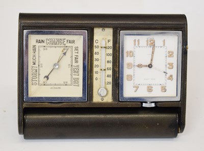 Lot 445 - LeCoultre for Asprey - Art Deco desk compendium (weather station)