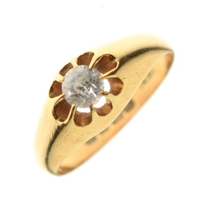 Lot 26 - 18ct gold solitaire ring