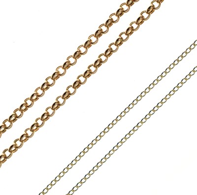 Lot 141 - Two 9ct gold chains