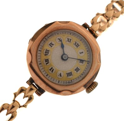 Lot 228 - Early 20th century lady's 9ct gold cocktail watch