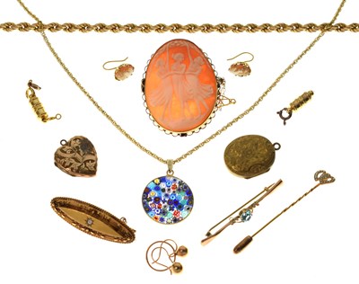 Lot 210 - Quantity of gold and yellow metal mounted jewellery