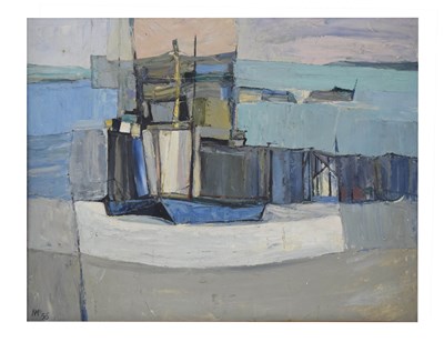 Lot 584 - Neil Murison RWA (1930-2018) - Acrylic on board - 'Breakwater'