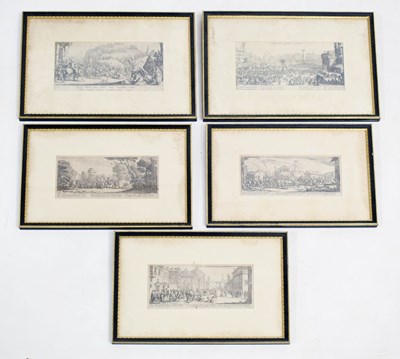 Lot 554 - Jacques Callot (1592-1635) - Five engravings - 'Les Misères et les Malheurs de la Guerre'