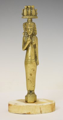 Lot 349 - Egyptian alloy figure of Harpocrates Somtous