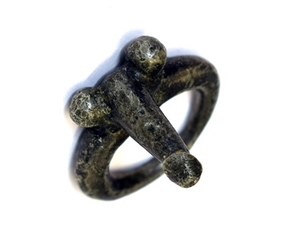 Lot 189 - Antiquities - Alloy 'priapus' ring