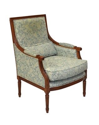 Lot 697 - Reproduction beech framed armchair