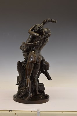 Lot 160 - After Claude-Michel Clodion (1738-1814), patinated bronze Bacchanalian group