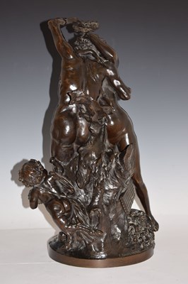 Lot 160 - After Claude-Michel Clodion (1738-1814), patinated bronze Bacchanalian group