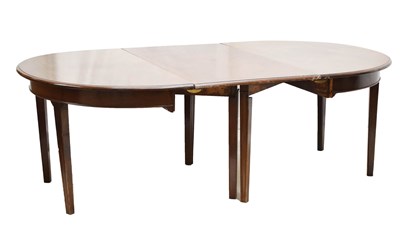 Lot 650 - George III mahogany D-end dining table