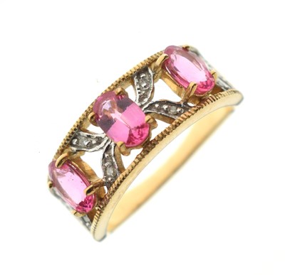 Lot 65 - 9ct gold 'Ayanna' spinel and diamond ring