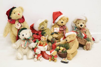 Lot 440 - Hermann - Group of eight Christmas teddy bears